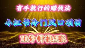 每天 10 分钟,小红书冷门风口项目开启,有手就行的搬运赚钱法,小白日入500 +【揭秘】-网赚资源网