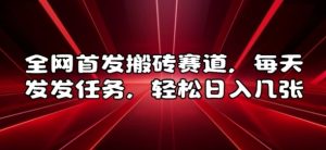 全网首发搬砖赛道,每天发发任务,轻松日入几张【揭秘】-网赚资源网