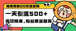 独家解密QQ里的引流密码,高效精准,实测单日加100+创业粉【揭秘】-网赚资源网