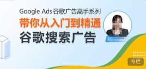 Google Ads谷歌广告高手 – 搜索广告，带你从入门到精通谷歌搜索广告-网赚资源网