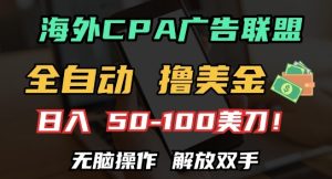海外CPA全自动撸美金, 日入100+美刀，无脑操作，解放双手【揭秘】-网赚资源网