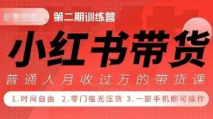 小Red书带货42天训练营 2.0版，宝妈+自由职+上班族+大学生，提高副业收入的大红利项目-网赚资源网