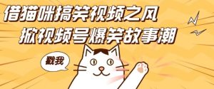 借猫咪搞笑视频之风,掀视频号爆笑故事潮,轻松日入四位数,无门槛快速入门!-网赚资源网
