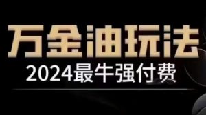 2024最牛强付费,万金油强付费玩法,干货满满,全程实操起飞(更新12月)-网赚资源网