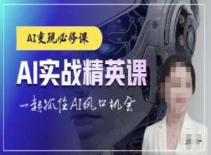 AI实战精英课，chatgptAI实战教程，一起抓住AI风口的机会-网赚资源网
