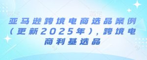 亚马逊跨境电商选品案例(更新2025年)，跨境电商利基选品-网赚资源网