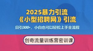 2025最新暴力引流方法,招聘平台一天引流300+,日变现多张,专业人士力荐-网赚资源网