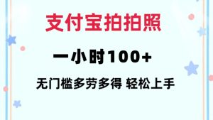 支付宝拍拍照一小时100+无任何门槛多劳多得一台手机轻松操做【揭秘】-网赚资源网