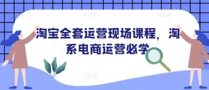 淘宝全套运营现场课程,淘系电商运营必学-网赚资源网