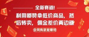 全新赛道,利用嘟赞拿低价商品,然后去闲鱼转卖佣金,差价两边赚,会网购就能挣钱-网赚资源网