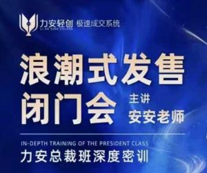 力安深圳闭门会：浪潮式发售，手把手教你做批量搞定成交-网赚资源网
