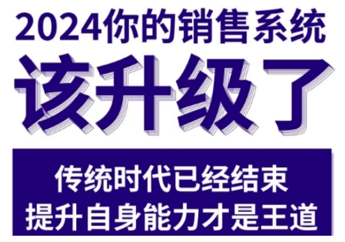 2024能落地的销售实战课，你的销售系统该升级了（更新2月） - 网赚资源网-网赚资源网