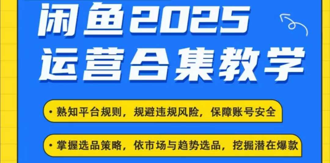 2025闲鱼电商运营全集，2025最新咸鱼玩法 - 网赚资源网-网赚资源网