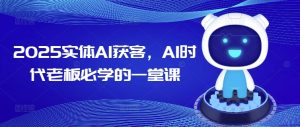 2025实体AI获客,AI时代老板必学的一堂课-网赚资源网