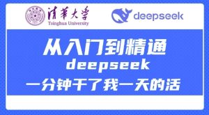 清华大学讲DeepSeek最全教程,从入门到精通,deepseek一分钟干了我一天的活-网赚资源网