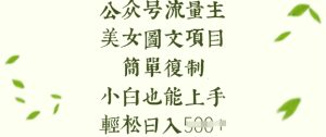 流量主长期收益项目,美女图片简单复制,小白也能上手,轻松日入5张-网赚资源网
