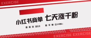 小红书商单2.0最新玩法,3天涨千粉单日变现多张-网赚资源网