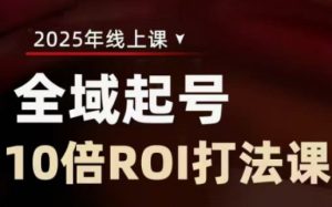 2025全域起号10倍ROI打法课,助你提升直播间的投资回报率-网赚资源网