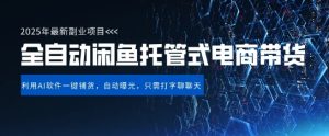 【闲鱼全自动电商带货】三年磨一剑，一朝露锋芒，长期稳定项目，单日稳定变现5张【揭秘】-网赚资源网