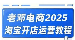 2025淘宝开店运营教程直通车，直通车，万相无界，网店注册经营推广培训视频课程-网赚资源网