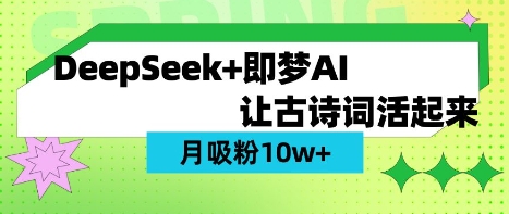 用DeepSeek做AI 古诗词视频，涨粉 10W+(保姆级教程) - 网赚资源网-网赚资源网