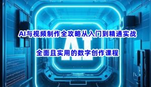 AI与视频制作全攻略从入门到精通实战,全面且实用的数字创作课程-网赚资源网