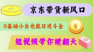 最新京东短视频带货代运营秘籍,轻松躺挣【揭秘】-网赚资源网