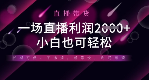 半无人直播带货，一场利润数张，适合所有平台玩法，小白也可轻松 - 网赚资源网-网赚资源网
