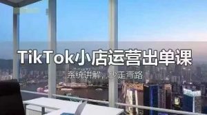TikTok小店运营出单课，从开店选品、运营出单、发货回款，进行全流程讲解-网赚资源网