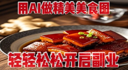 用AI做精美美食图，无需专业设备拍摄，轻轻松松开启副业 - 网赚资源网-网赚资源网