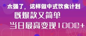 疯狂爆火!小红书等平台的女性中餐养生视频,小白轻松制作,快速拿到结果-网赚资源网
