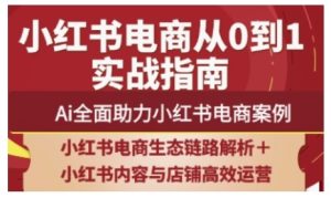 2025小红书电商全链路运营，Ai全面助力小红书电商案例-网赚资源网