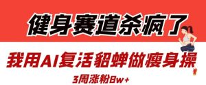 健身赛道杀疯了?我用AI复活貂蝉做瘦身操,3周涨粉8W-网赚资源网