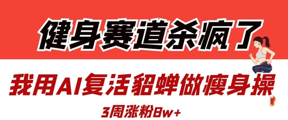 健身赛道杀疯了？我用AI复活貂蝉做瘦身操，3周涨粉8W - 网赚资源网-网赚资源网