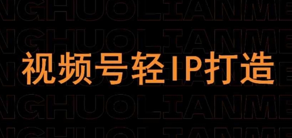 视频号线上课程，视频号轻IP打造 - 网赚资源网-网赚资源网