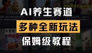 AI养生赛道，多种全新玩法，保姆级教程拆解-网赚资源网