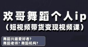 抖音舞蹈账号运营与变现实战课，舞蹈个人ip短视频带货变现-网赚资源网
