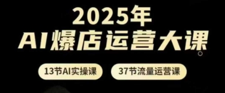 2025年AI爆店运营大课，13节AI实操课+37节流量运营课 - 网赚资源网-网赚资源网