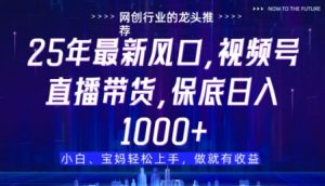 视频号直播带货代运营，只需提供账号，无需剪辑、直播和运营，只管坐收佣金【揭秘】-网赚资源网