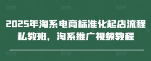 2025年淘系电商标准化起店流程私教班,淘系推广视频教程-网赚资源网