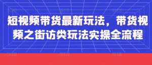 短视频带货最新玩法，带货视频之街访类玩法实操全流程-网赚资源网