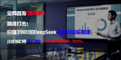 精准打击：价值3980的DeepSeek私域引流实操课，小白实操无门槛，日引精准粉300+ - 网赚资源网-网赚资源网