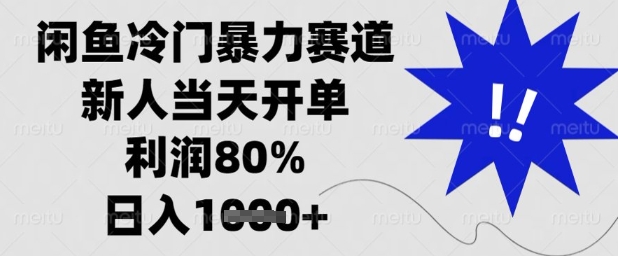 闲鱼冷门暴力赛道，新人当天开单，利润80%，日入1k+【揭秘】 - 网赚资源网-网赚资源网