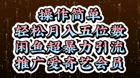 闲鱼超暴力引流推广爱奇艺会员，操作简单，轻松月入5位数 - 网赚资源网-网赚资源网