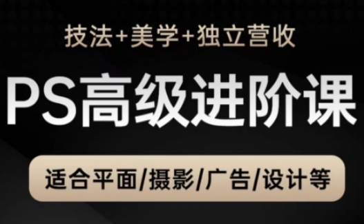 PS高级后期进阶课（技法+美学+独立营收），适合平面摄影广告设计等 - 网赚资源网-网赚资源网