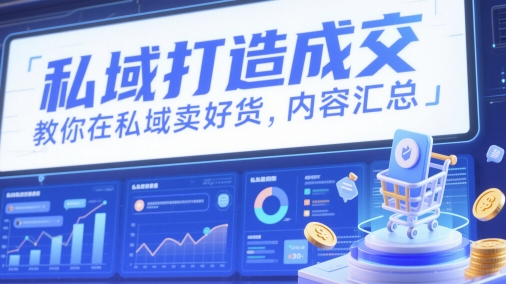 私域打造成交，教你在私域卖好货，内容汇总 - 网赚资源网-网赚资源网