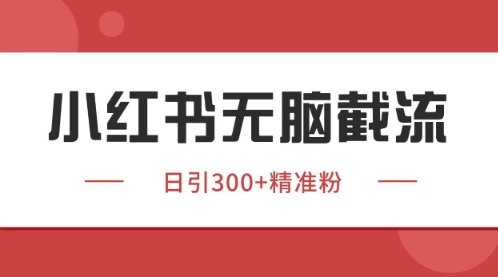 小红书只要你有同行就能获客，独家野路子获客玩法，暴力截流【揭秘】 - 网赚资源网-网赚资源网