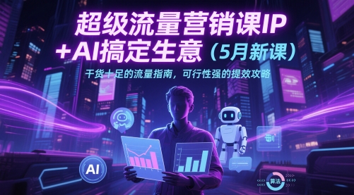 超级流量营销课IP+AI搞定生意（5月新课）干货十足的流量指南，可行性强的提效攻略 - 网赚资源网-网赚资源网