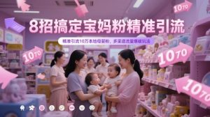 8招搞定宝妈粉精准引流，精准引流10万本地母婴粉，多渠道流量爆破玩法-网赚资源网
