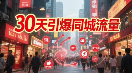 30天引爆同城流量：团购篇 认知篇 流量篇 来客篇 达人篇 老板人设IP篇 投流篇 - 网赚资源网-网赚资源网